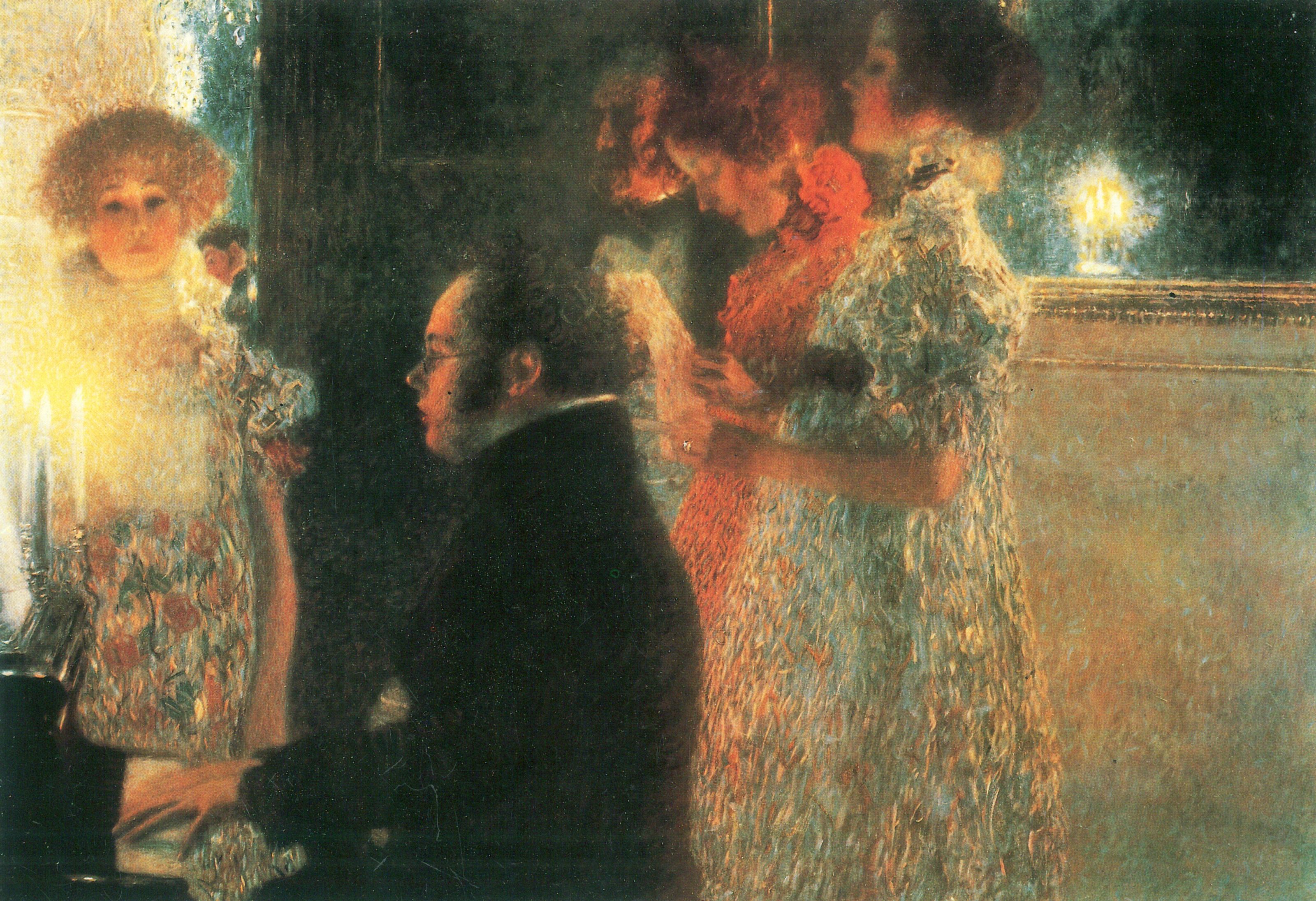 Gustv Klimt - Schubert at the Piano